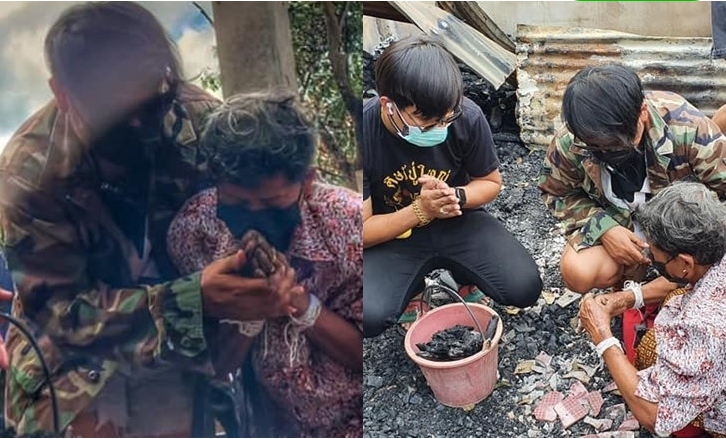 "เพชร สหรัตน์" มอบเงินเฉียดล้าน! ให้ยายสร้างบ้านใหม่ เจอมรสุมไฟไหม้