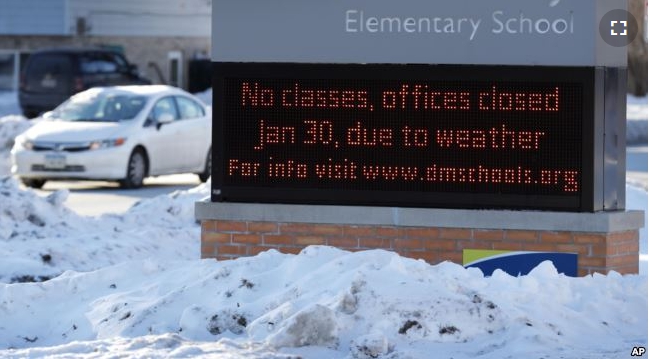 เตือนภัย “หิมะกัด” ในหลายรัฐทั่วอเมริกา