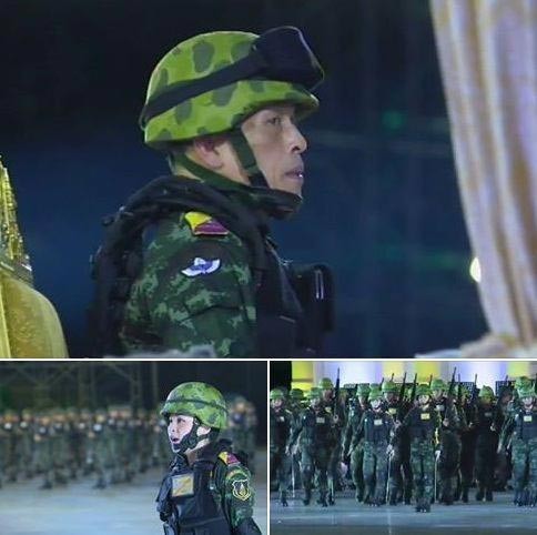 สมเด็จพระบรมโอรสาธิราชฯ สยามกุฎราชกุมาร เสด็จฯ ทอดพระเนตร พิธีสวนสนามงานวันราชวัลลภ