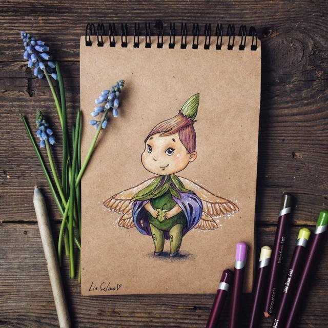 ศิลปินรัสเซียทำเก๋ วาดรูปการ์ตูนการ์ด จากความชื่นชอบเทพนิยาย