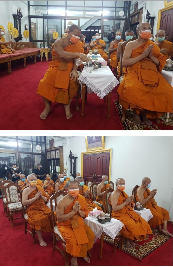 คณะสงฆ์อยุธยาบำเพ็ญกุศลสวดพระอภิธรรม หลวงพ่อเฉลิม เขมทสสี