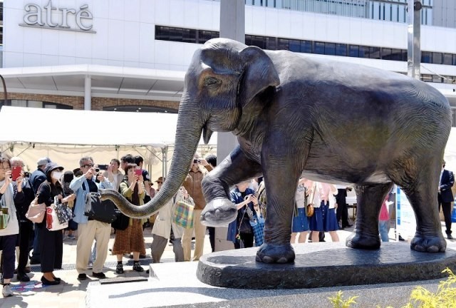 สวนสัตว์กรุงโตเกียวเปิดตัวรูปปั้นช้างไทย 'ฮานาโกะ' หลังล้มครบ 1 ปี