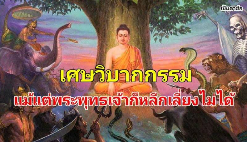 เศษวิบากกรรม ที่แม้แต่พระสัมมาสัมพุทธเจ้าสมณโคดม ก็ทรงหลีกเลี่ยงไม่ได้