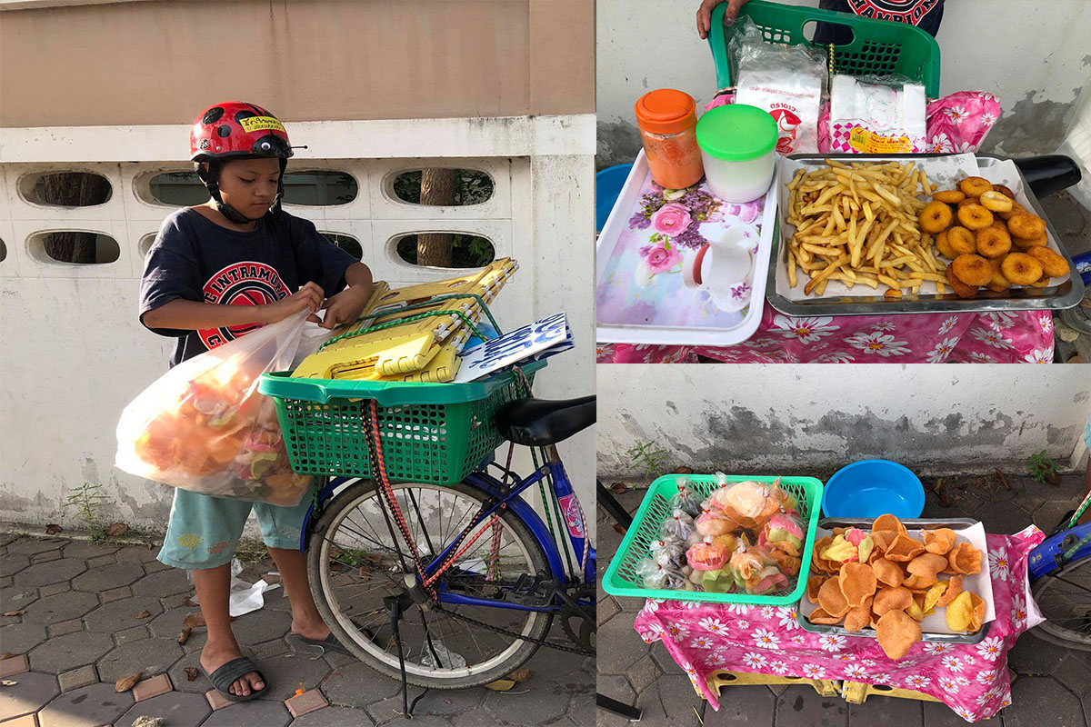 หนูน้อยวัย 13 สู้ชีวิต ขี่จักรยานช่วยยายขายของ ไม่อายทำกิน