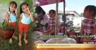 คู่แฝด16ล้านวิว'น้องอุ๋ม-อิ๋ม' เว้าอีสานน่ารักขาย'ปลาเผา