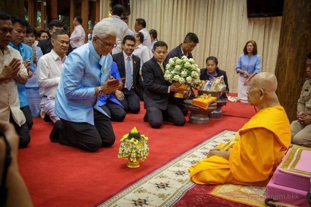 พระสงฆ์แน่นวัดปากน้ำ พร้อมใจถวายสักการะและทำสามีจิกรรมสมเด็จพระมหารัชมังคลาจารย์