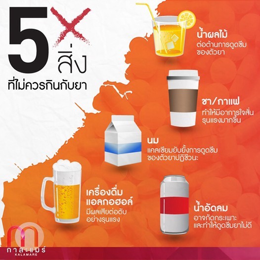 5น้ำต้องห้าม สำหรับกินยา มีน้ำอะไรบ้าง ???