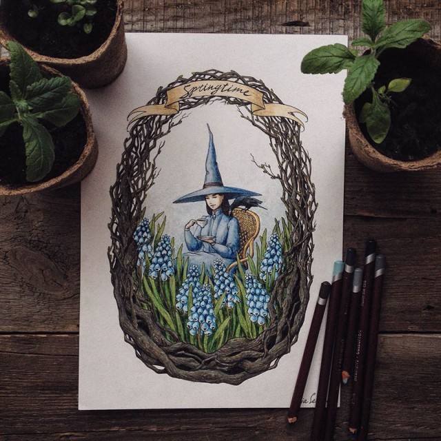 ศิลปินรัสเซียทำเก๋ วาดรูปการ์ตูนการ์ด จากความชื่นชอบเทพนิยาย