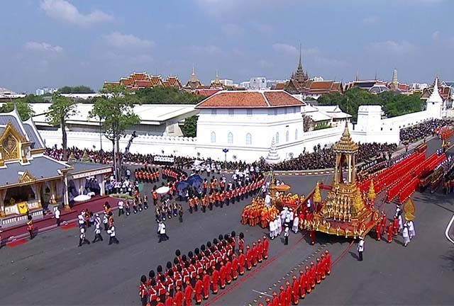 ชมประมวลภาพริ้วขบวนที่ 2 พระราชพิธีถวายพระเพลิงพระบรมศพ ในหลวง รัชกาลที่ 9
