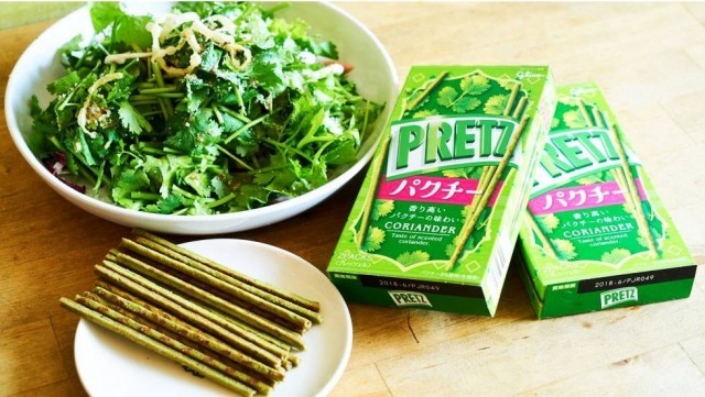 ผักชีฟีเวอร์ ในญี่ปุ่น กูลิโกะออกขนมรสใหม่ 'เพรทช์ รส ผักชี'