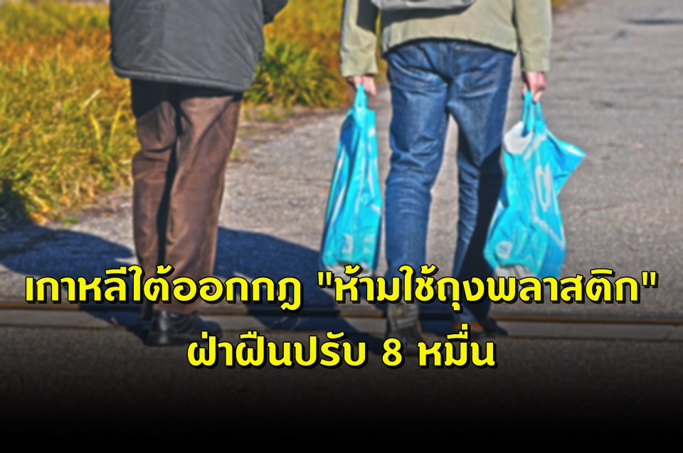 เกาหลีใต้ออกกฎหมาย "ห้ามใช้ถุงพลาสติก" ฝ่าฝืนปรับ 8 หมื่น