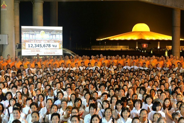 ศิษย์วัดพระธรรมกายจัดพิธีมุทิตาสักการะวันคล้ายวันเกิด76ปีหลวงพ่อทัตตชีโว:ย้ำขอสู้บาปด้วยบุญ "สู้แบบพระ"
