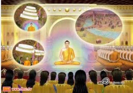 พระบรมศาสดา เสด็จจำพรรษา  บนสวรรค์ชั้นดาวดึงส์   แสดงธรรมโปรดเทพบุตรพุทธมารดา