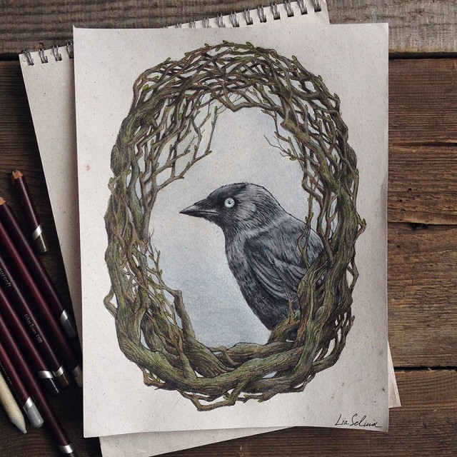 ศิลปินรัสเซียทำเก๋ วาดรูปการ์ตูนการ์ด จากความชื่นชอบเทพนิยาย