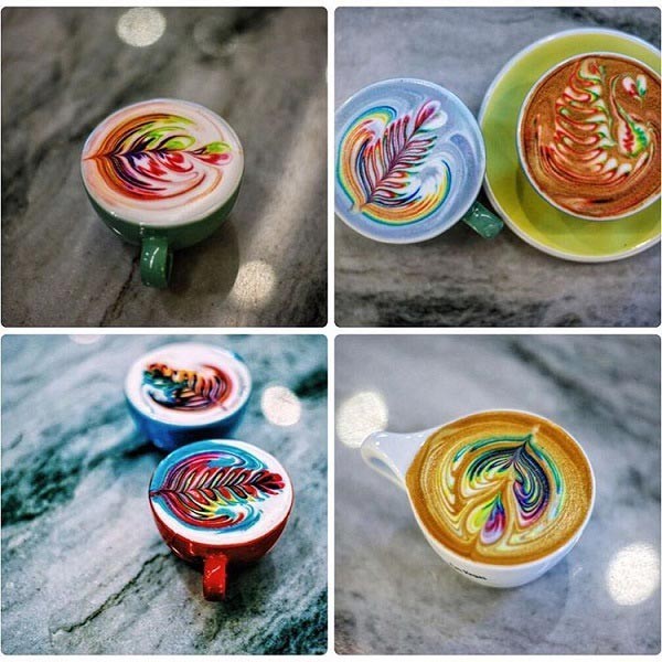 ลาเต้อาร์ต 3 มิติ หลากสี ไอเดียศิลปะบนแก้วกาแฟ!