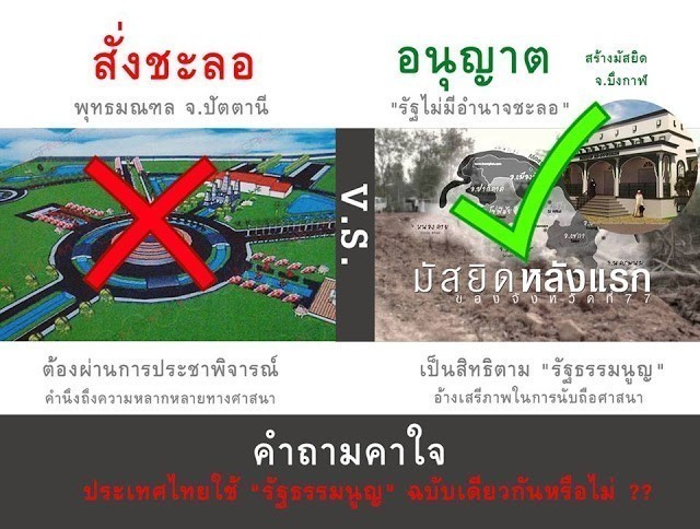 คำถามคาใจ ประเทศไทยใช้ "รัฐธรรมนูญ" ฉบับเดียวกันหรือไม่.? ขอให้เมตตาชาวพุทธบ้าง ได้ไหม ?