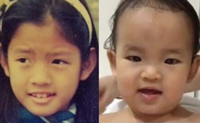 คุณพ่อ สงกรานต์ นึกสนุกจัดภาพตอนเด็กของ แอฟ ทักษอร และ ลูกสาวน้องปีใหม่